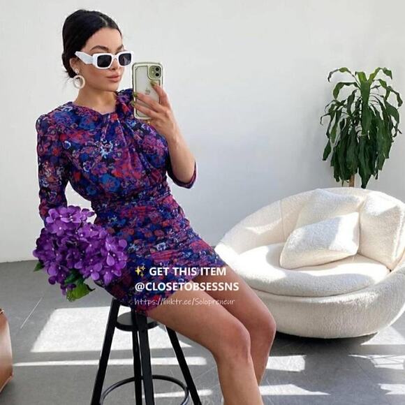 ZARA BLOGGER FAVE!!! Cut Out Mini Dress NWT - Picture 8 of 16